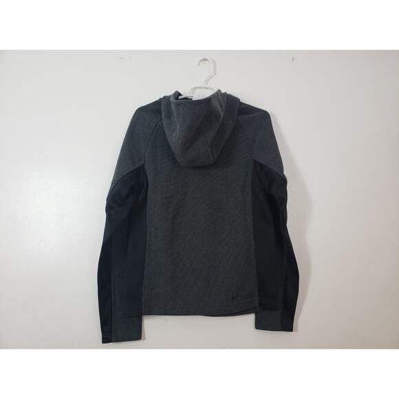(N5) SPYDER Polar Sweater Mens Size S Pullover Gray Hooded Winter Performance - Picture 6 of 10